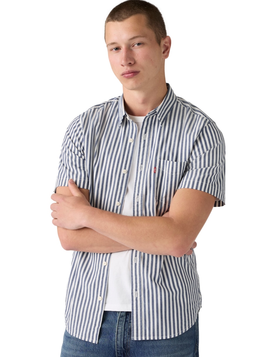 Camisa de algodón manga corta para hombre 3