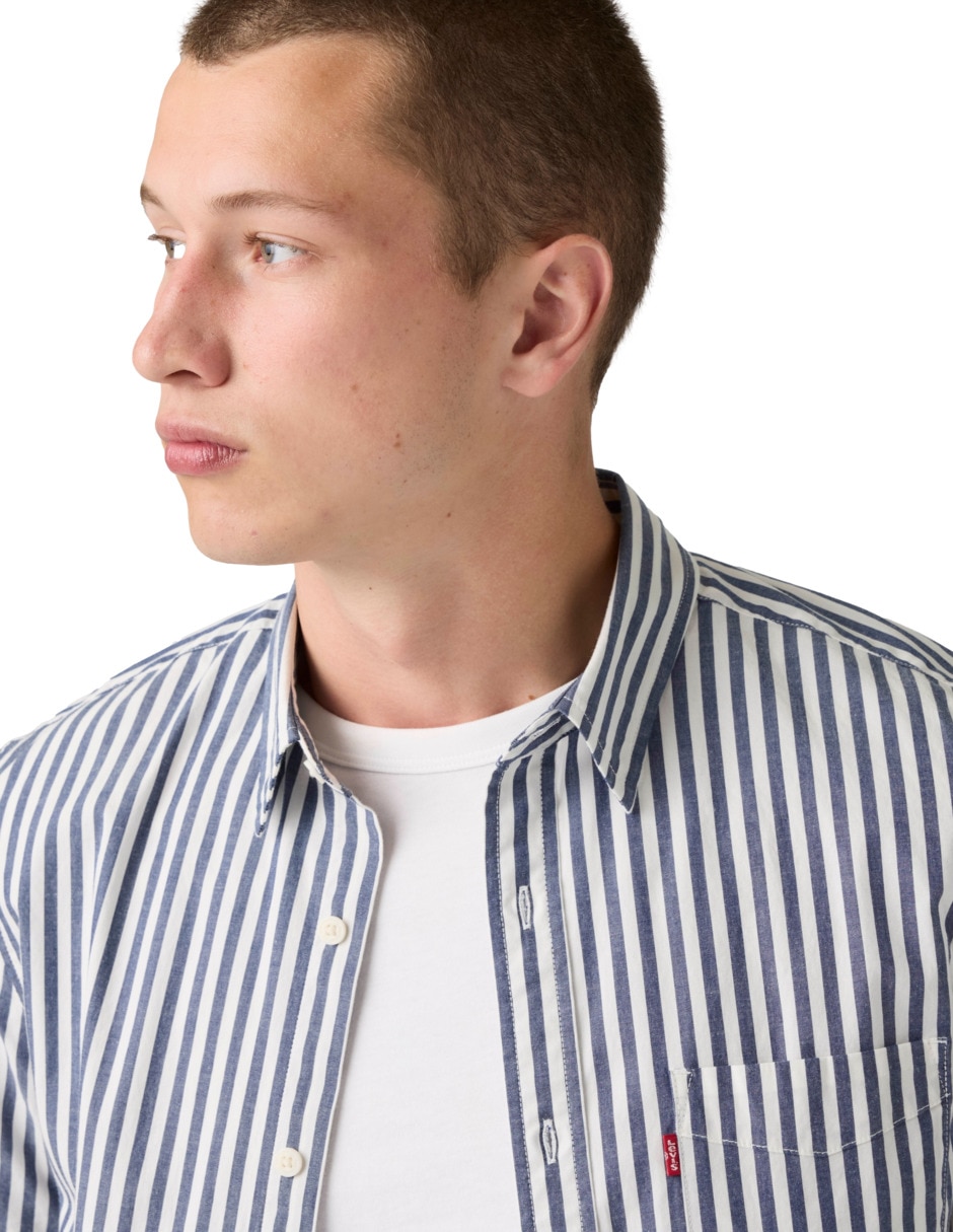 Camisa de algodón manga corta para hombre 4