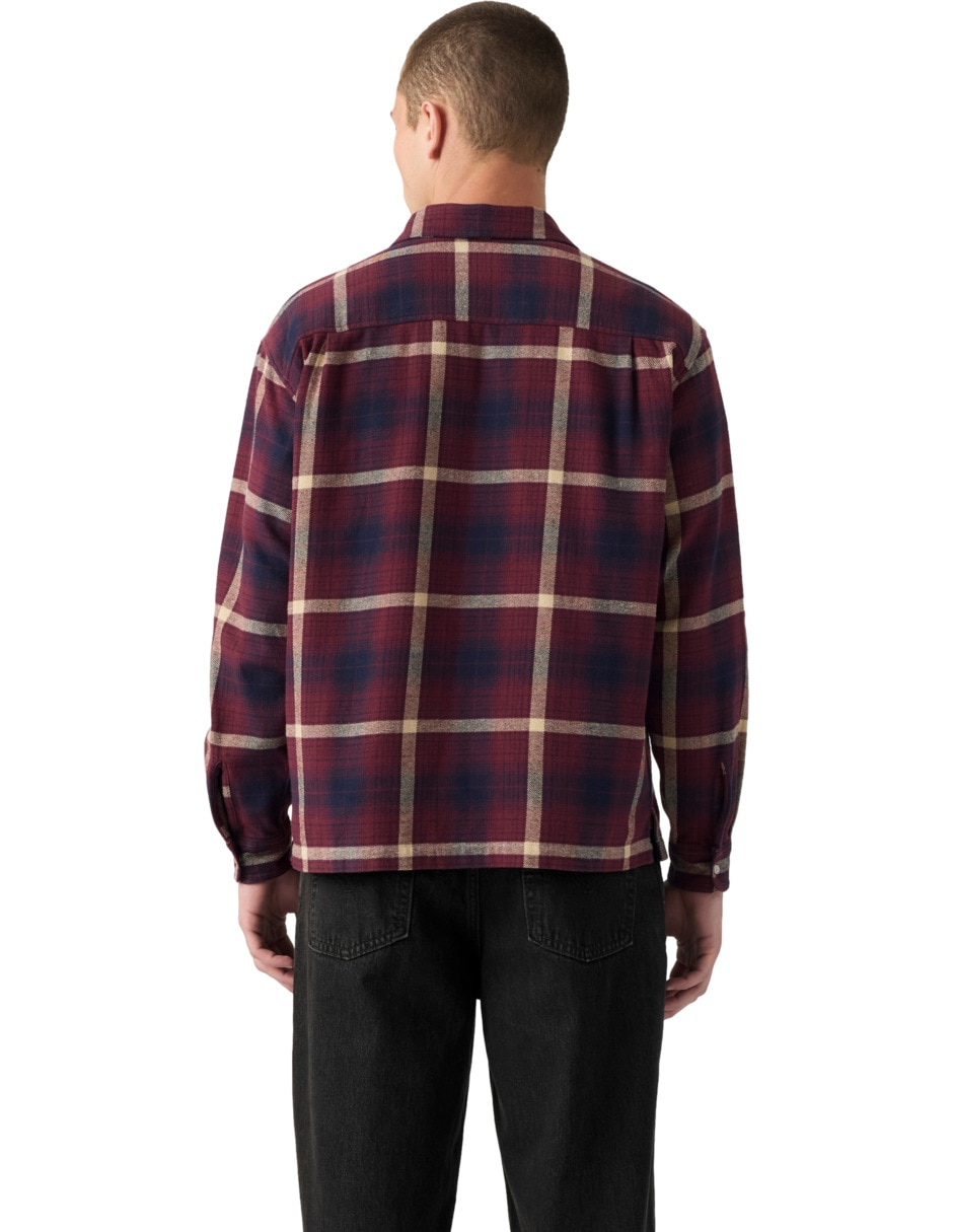 Sobrecamisa casual de algodón manga larga para hombre 2