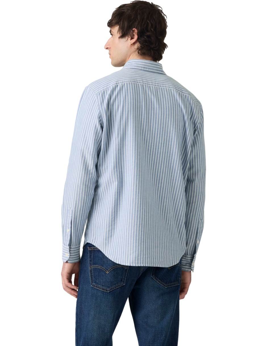 Camisa de algodón manga larga para hombre 2