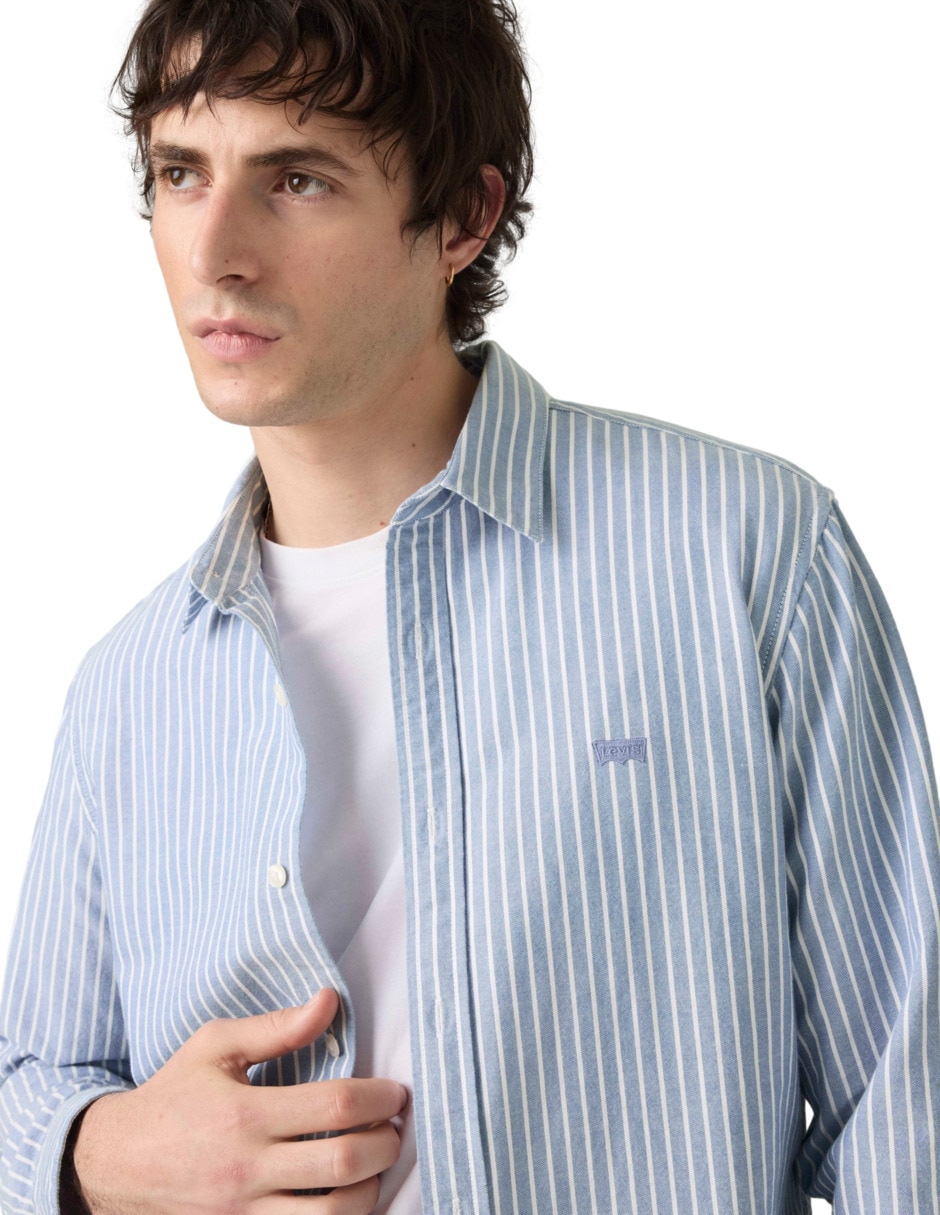 Camisa de algodón manga larga para hombre 4