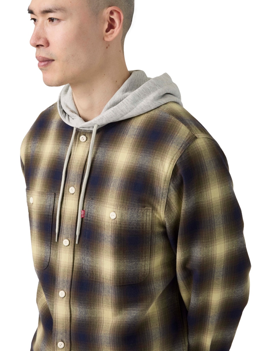 Camisa de algodón manga larga para hombre 4