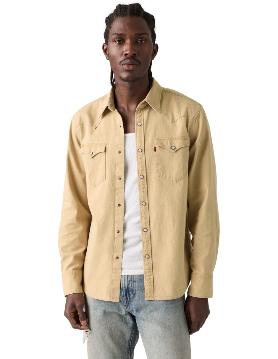 Camisa casual de algodón manga larga para hombre 3