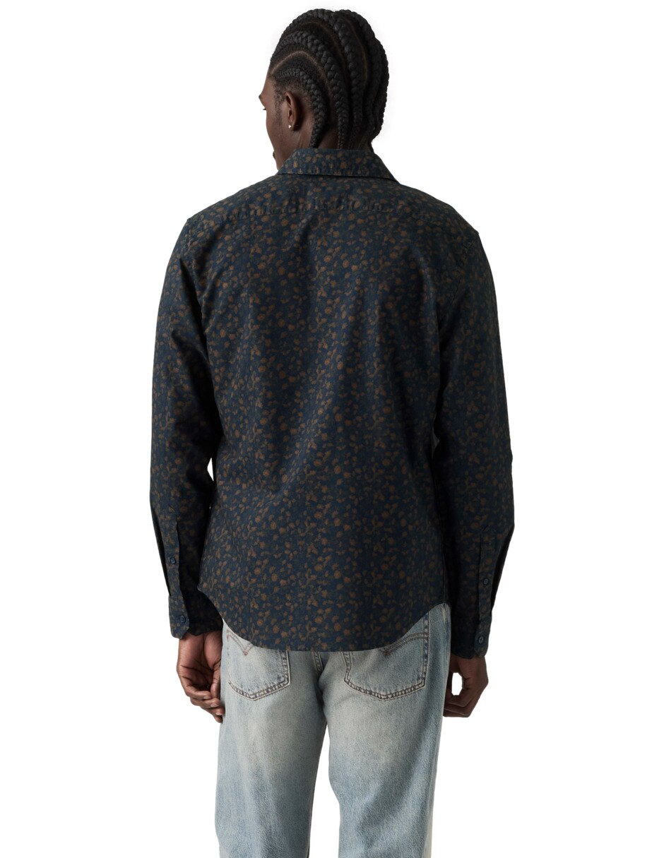 Sobrecamisa de algodón manga larga para hombre 4