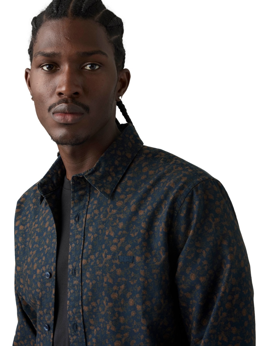 Sobrecamisa de algodón manga larga para hombre 3