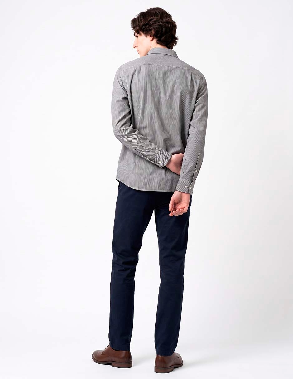 Camisa casual manga larga para hombre 2