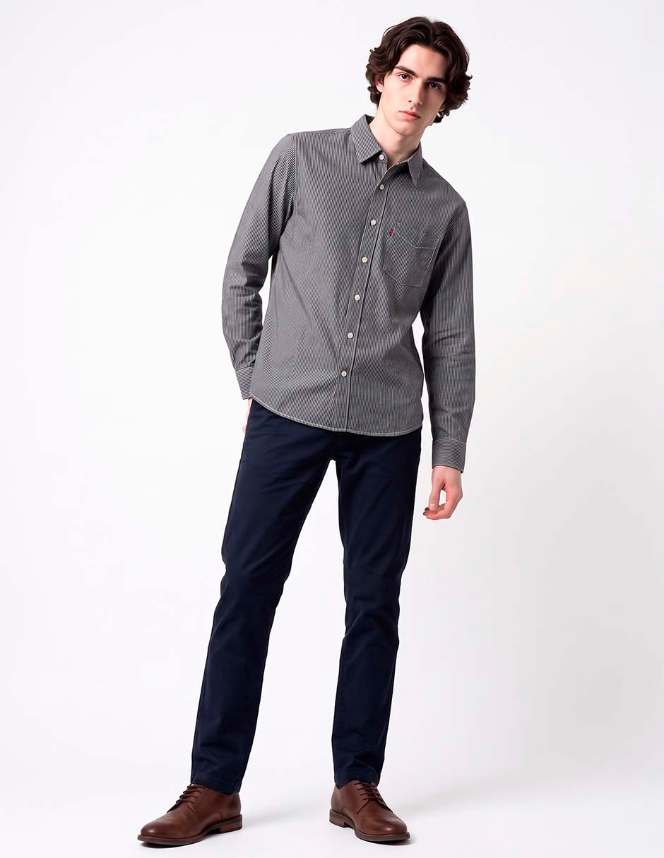 Camisa casual manga larga para hombre 3