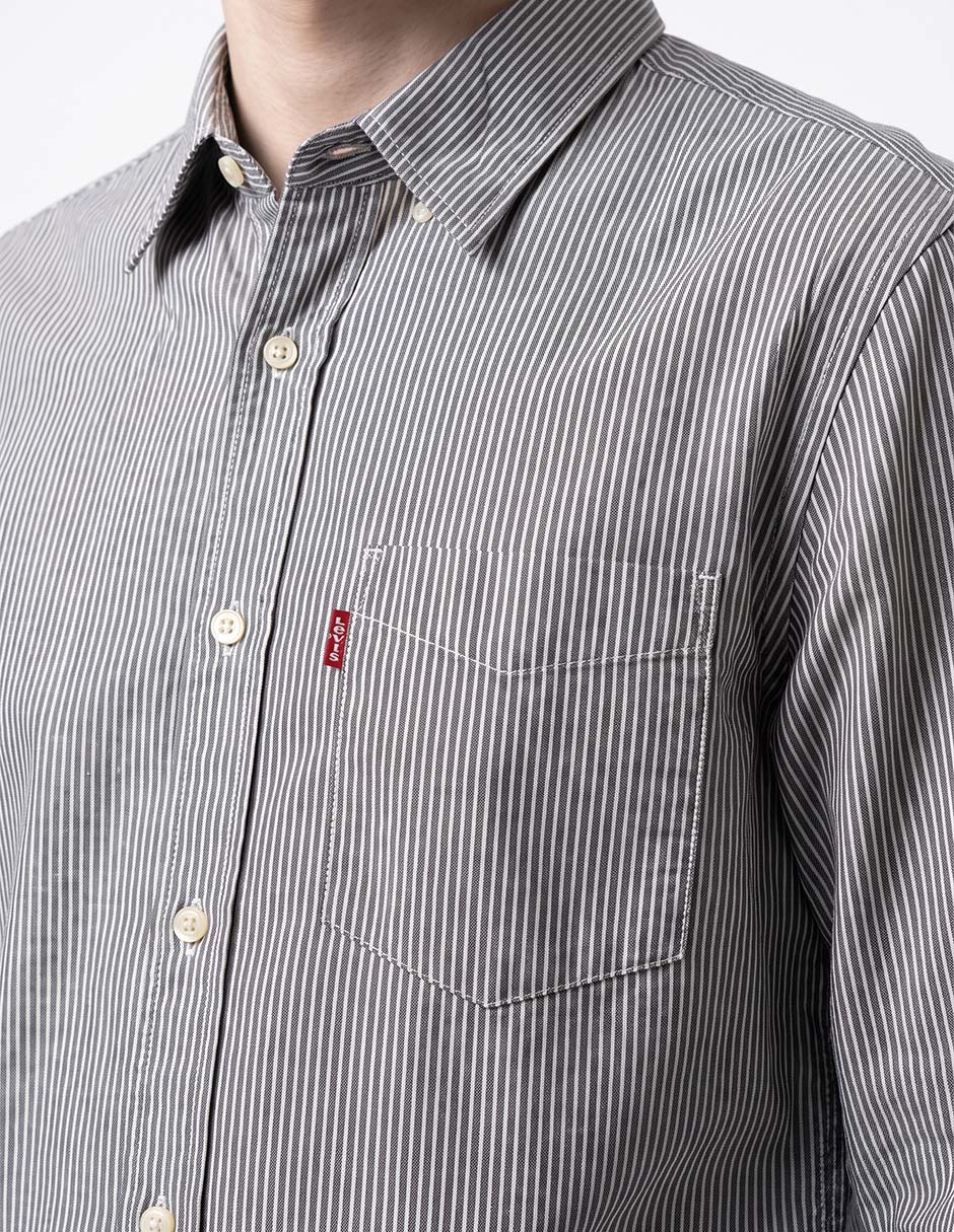 Camisa casual manga larga para hombre 4