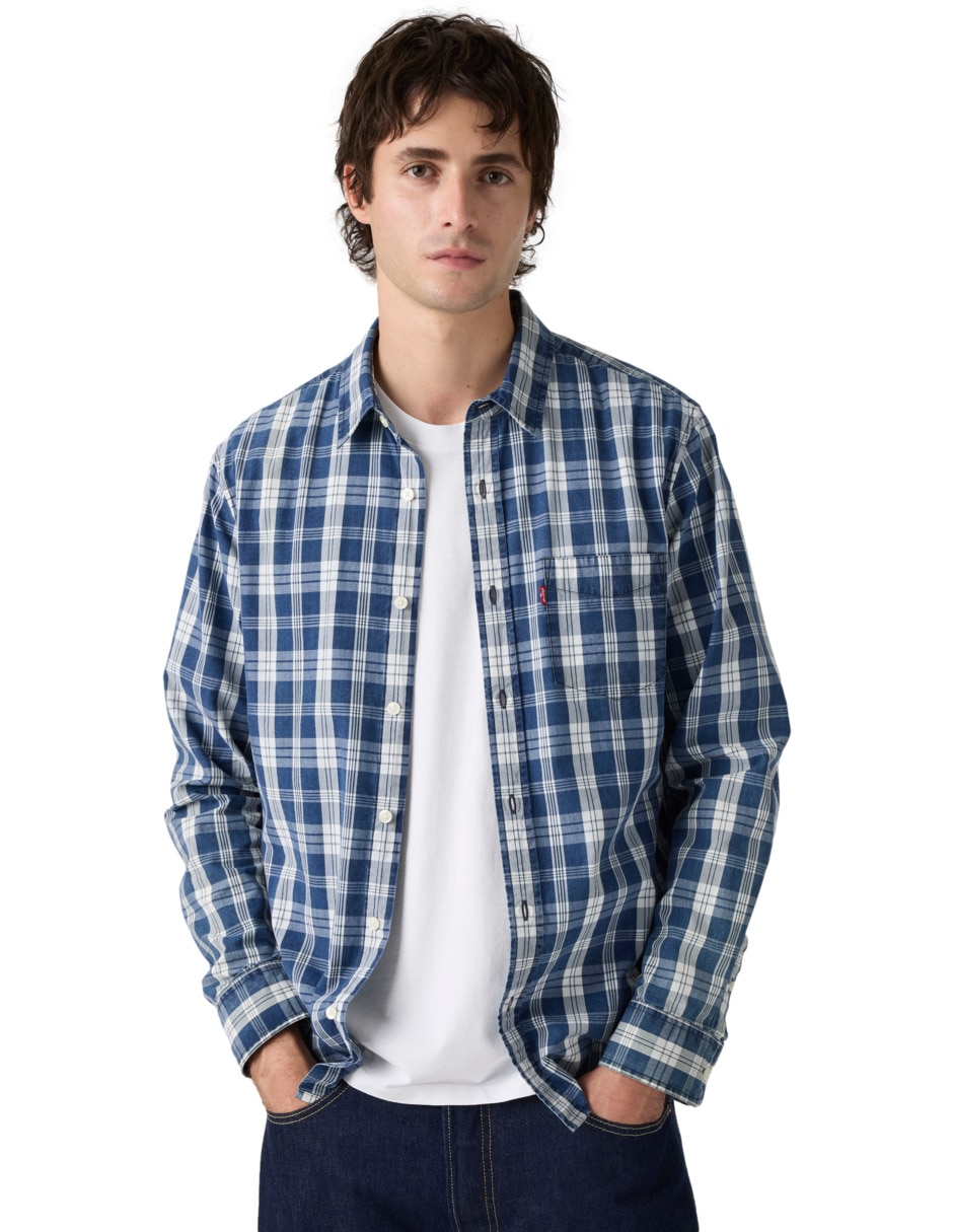 Camisa casual de algodón manga larga para hombre 3