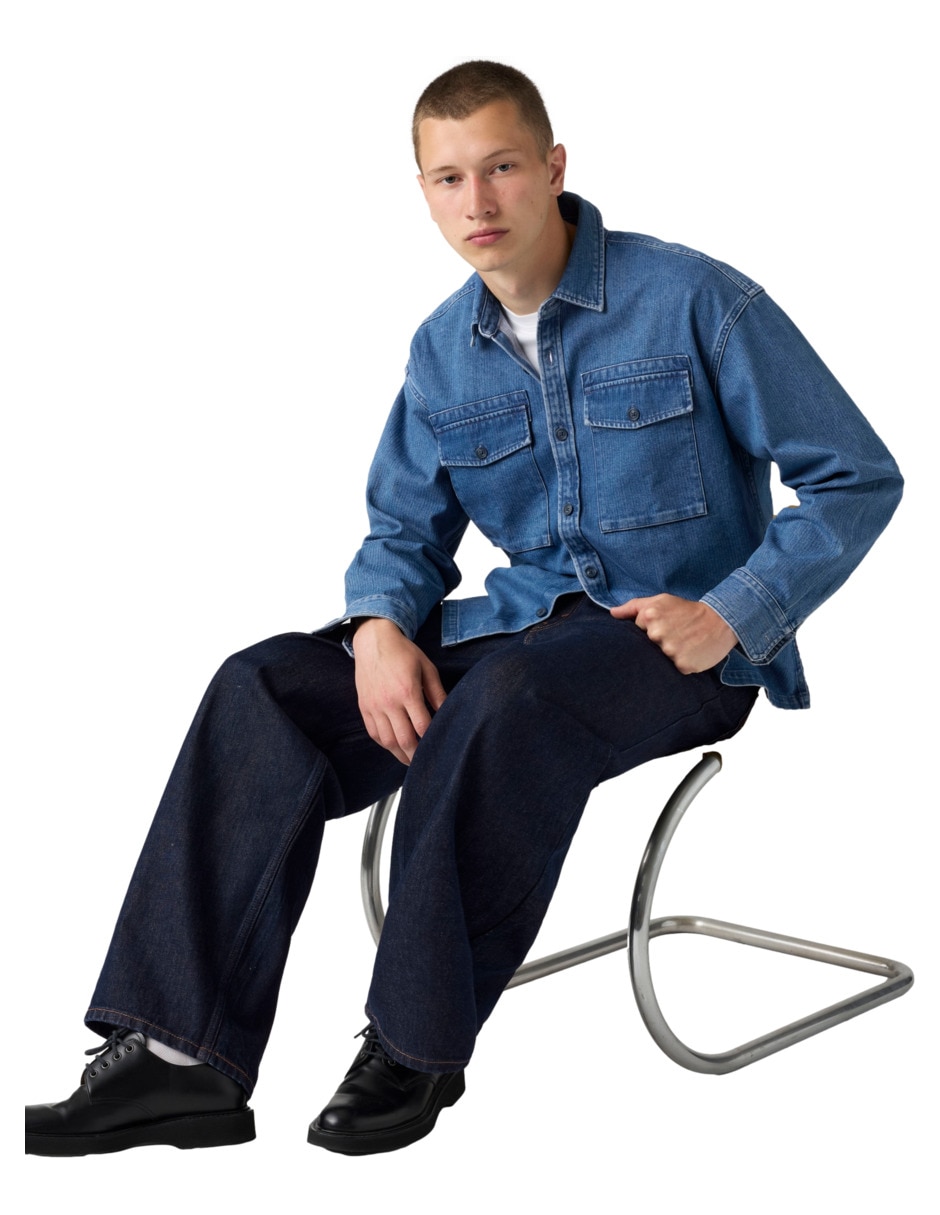 Camisa casual manga larga para hombre 4