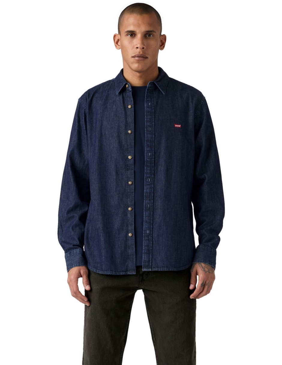 Camisa casual de algodón manga larga para hombre Camisa casual de algodón manga larga para hombre