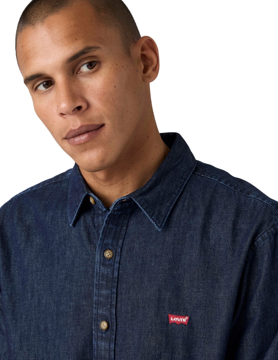 Camisa casual de algodón manga larga para hombre 2