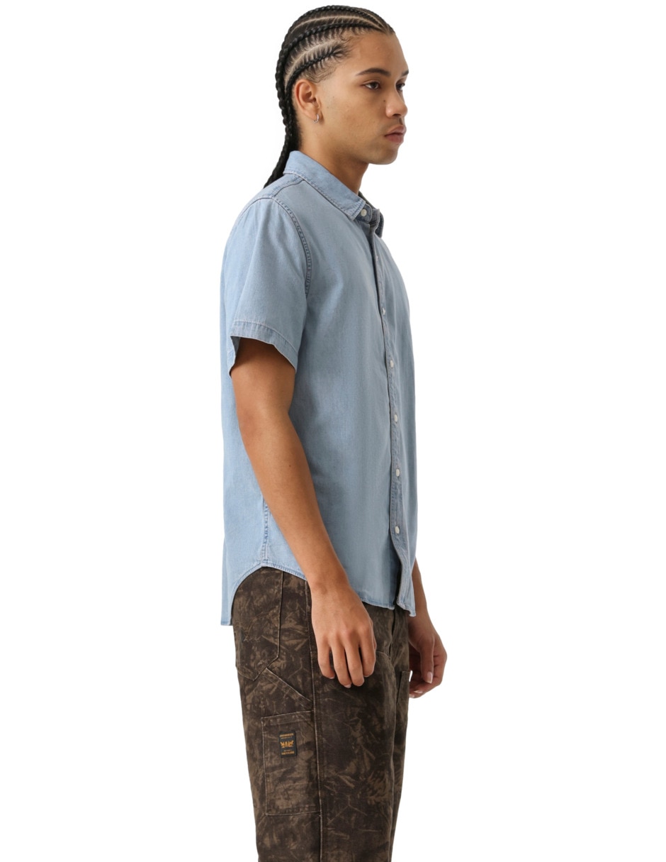 Camisa casual de algodón manga corta para hombre 2