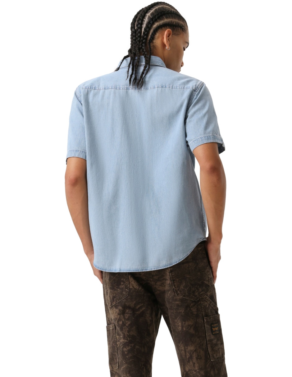 Camisa casual de algodón manga corta para hombre 3