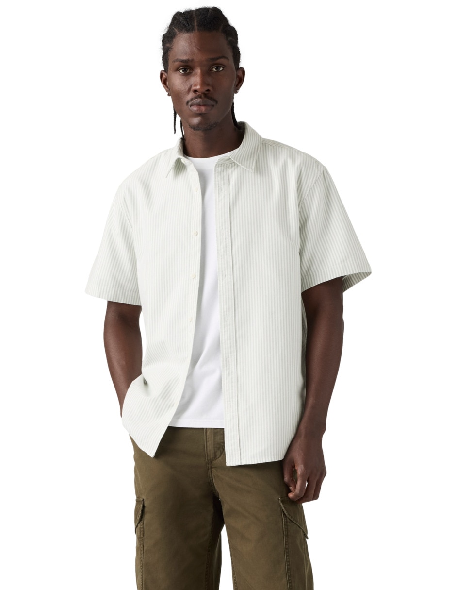 Camisa casual de algodón manga corta para hombre Camisa casual de algodón manga corta para hombre
