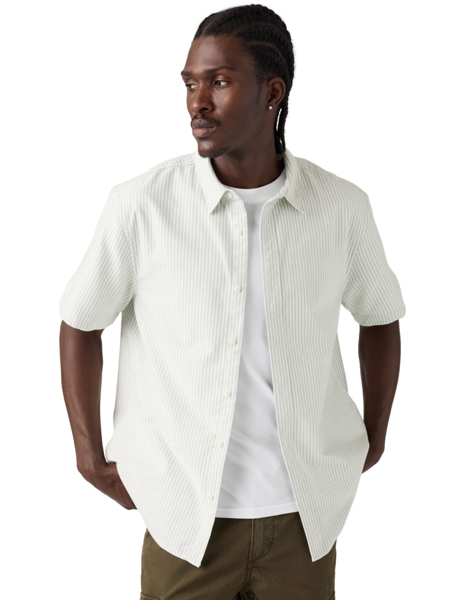 Camisa casual de algodón manga corta para hombre 3
