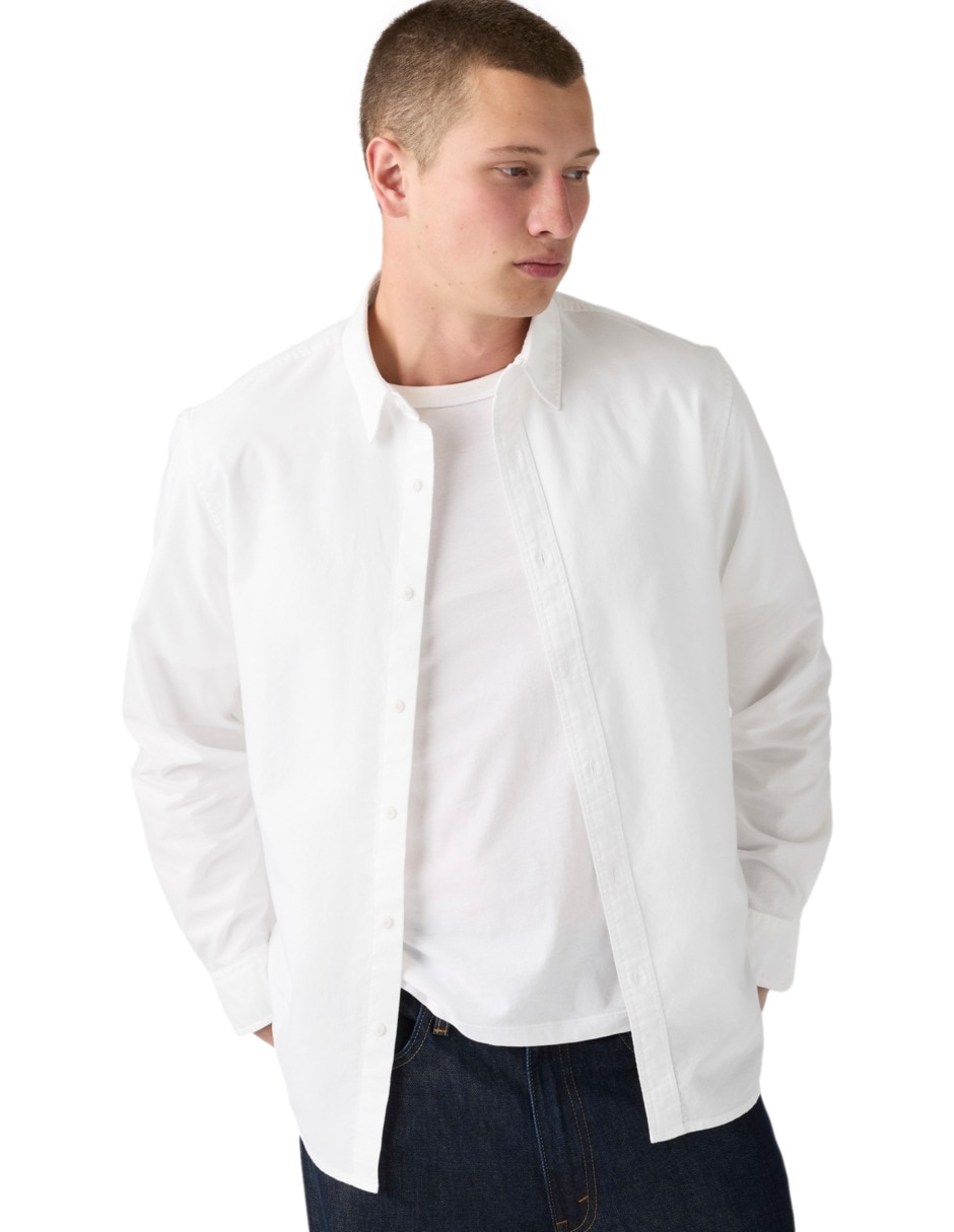 Camisa casual de algodón manga larga para hombre 3