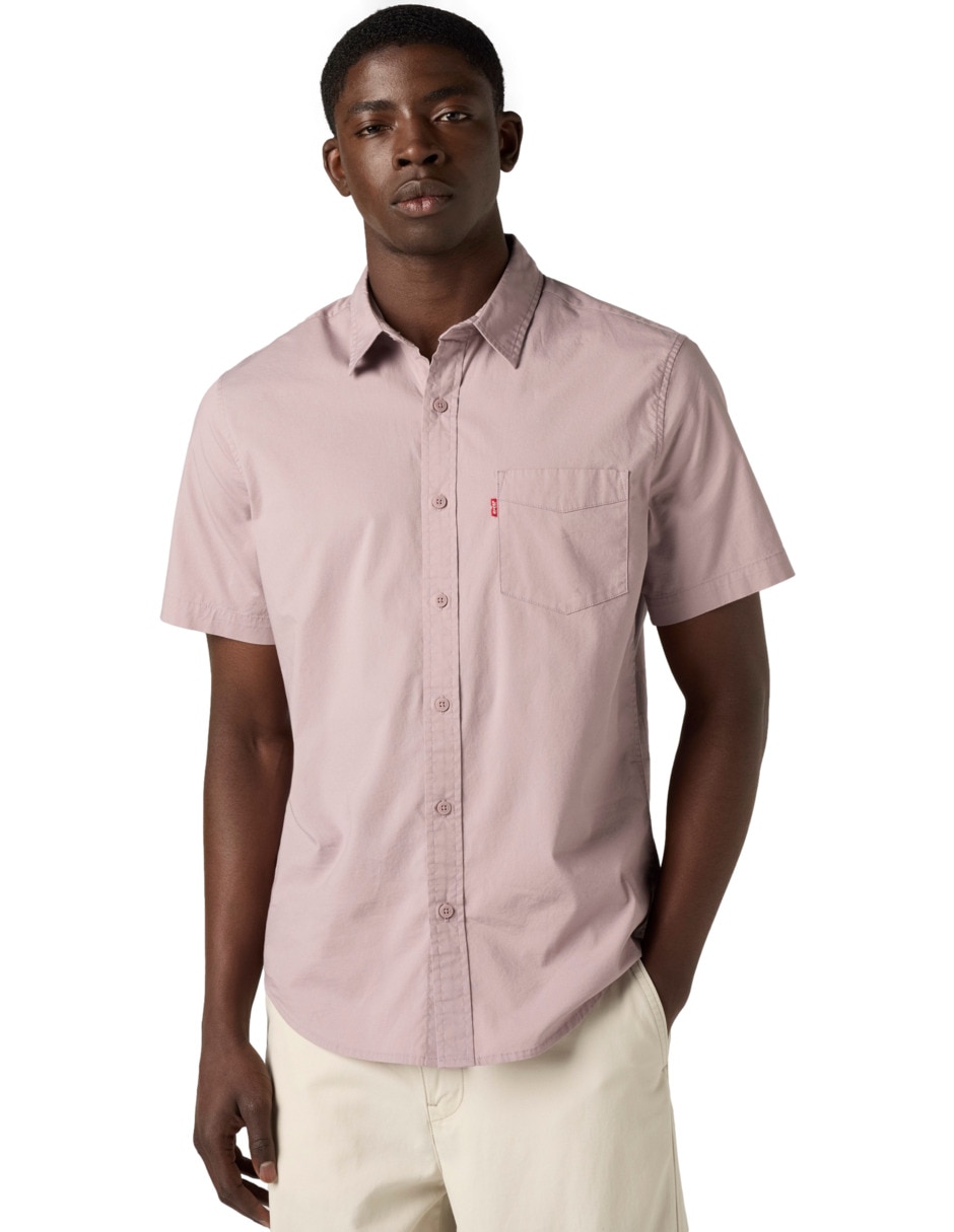 Camisa casual de algodón manga corta para hombre 4