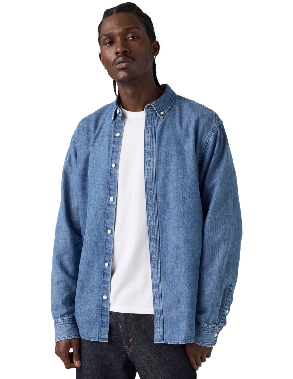 Camisa casual de algodón manga larga para hombre 3
