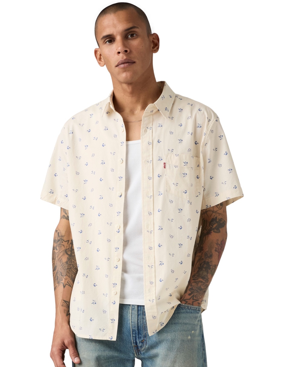 Camisa casual de algodón manga corta para hombre 3