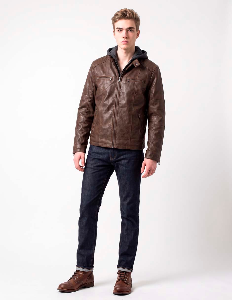 Chamarra casual con bolsillos para hombre 3