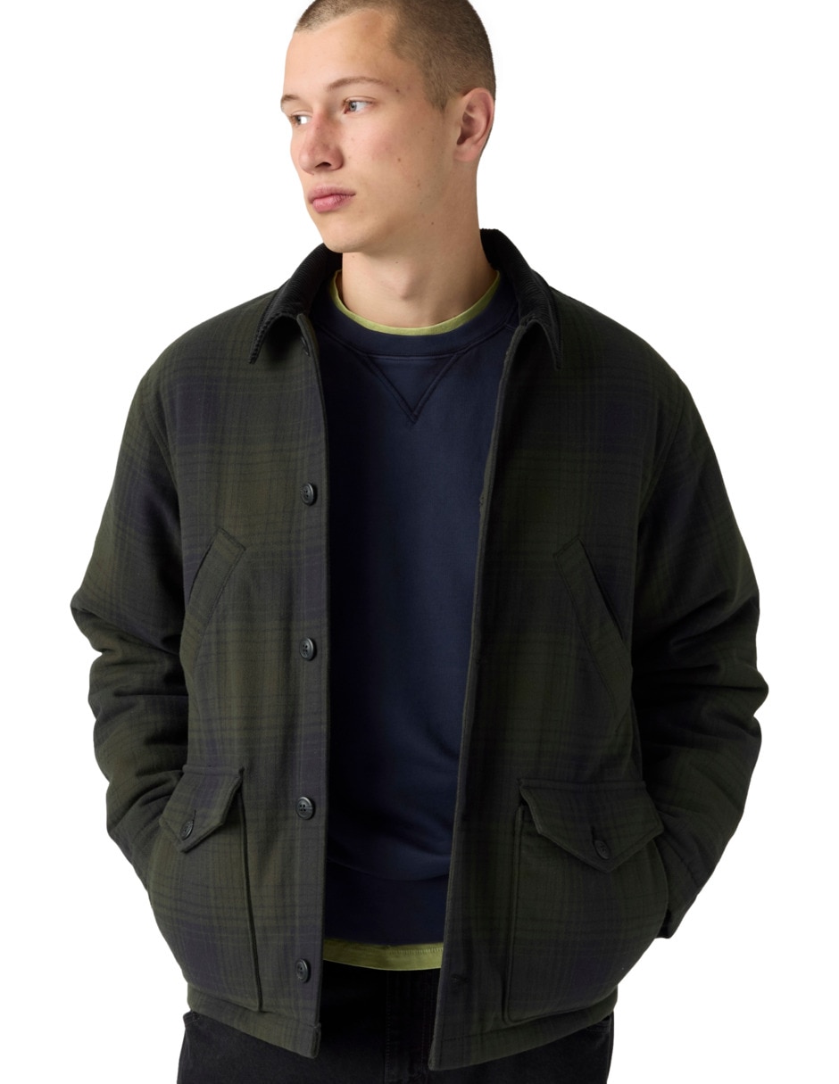 Chamarra casual de algodón para hombre