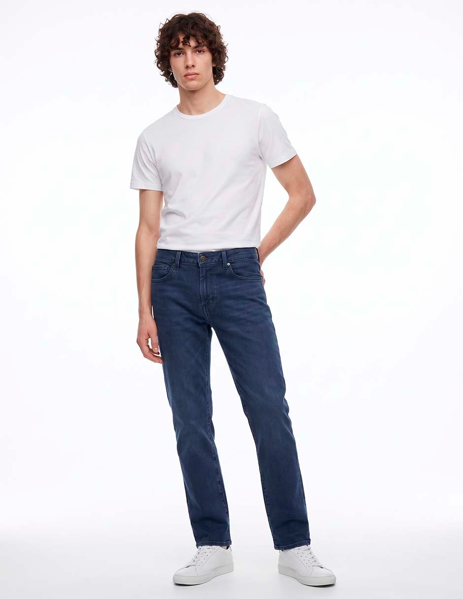 Pantalón casual straight de algodón para hombre Pantalón casual straight de algodón para hombre
