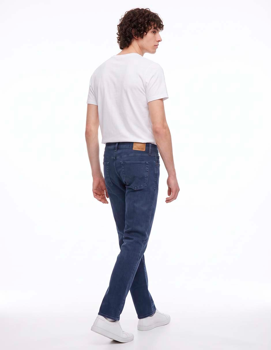 Pantalón casual straight de algodón para hombre 4