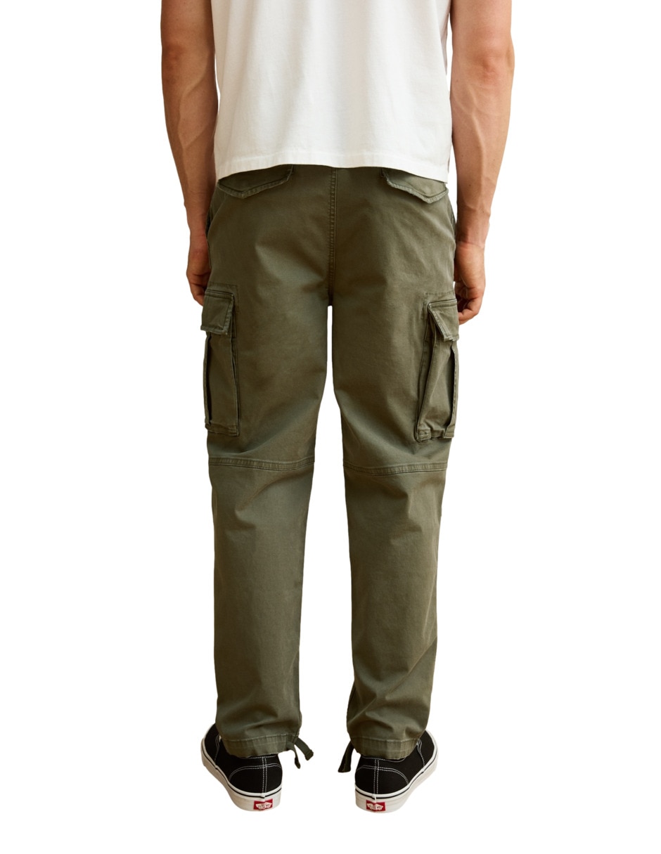 Pantalón casual cargo slim de algodón para hombre 2