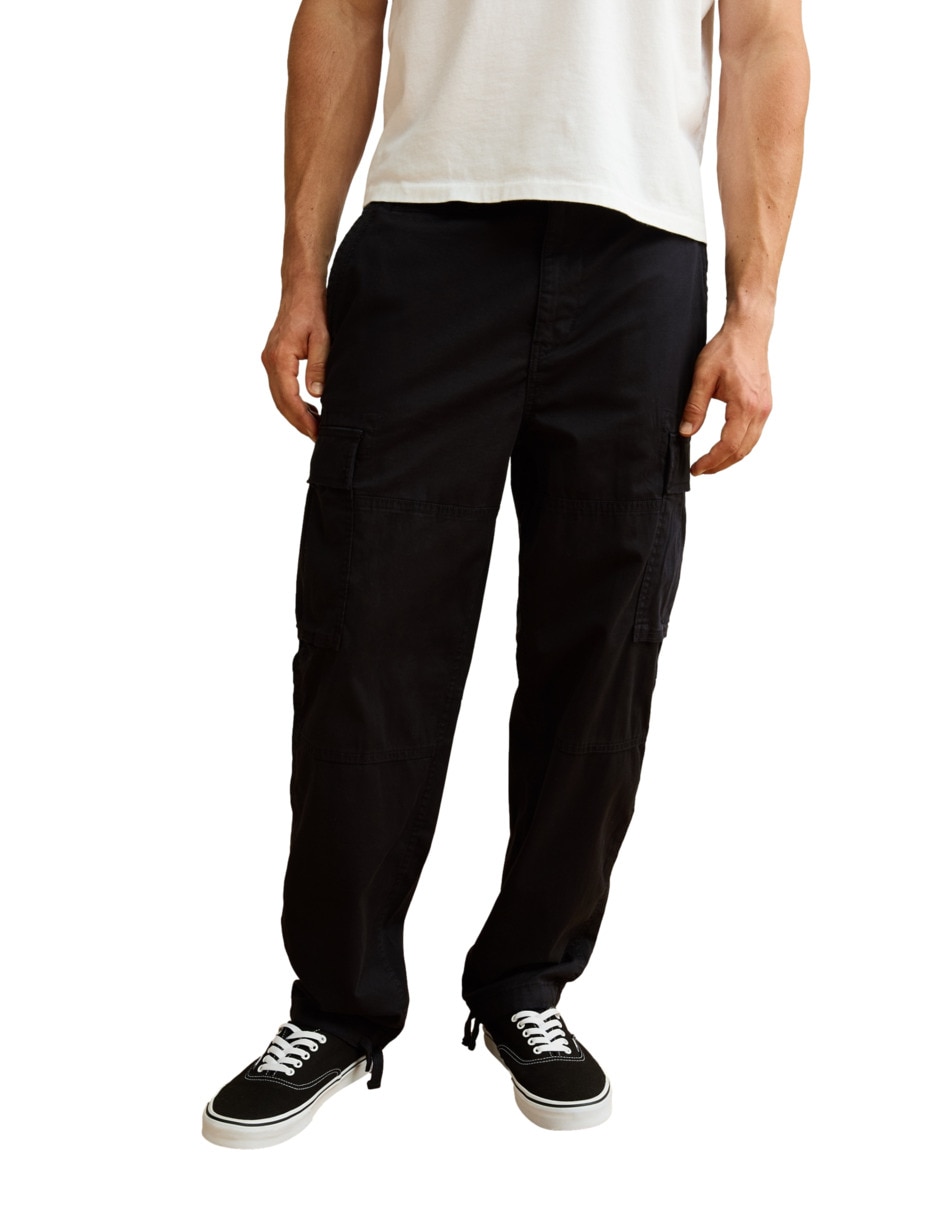 Pantalón casual cargo slim de algodón para hombre