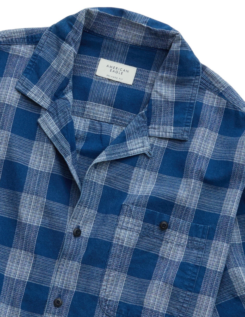 Camisa casual de algodón manga larga para hombre 4