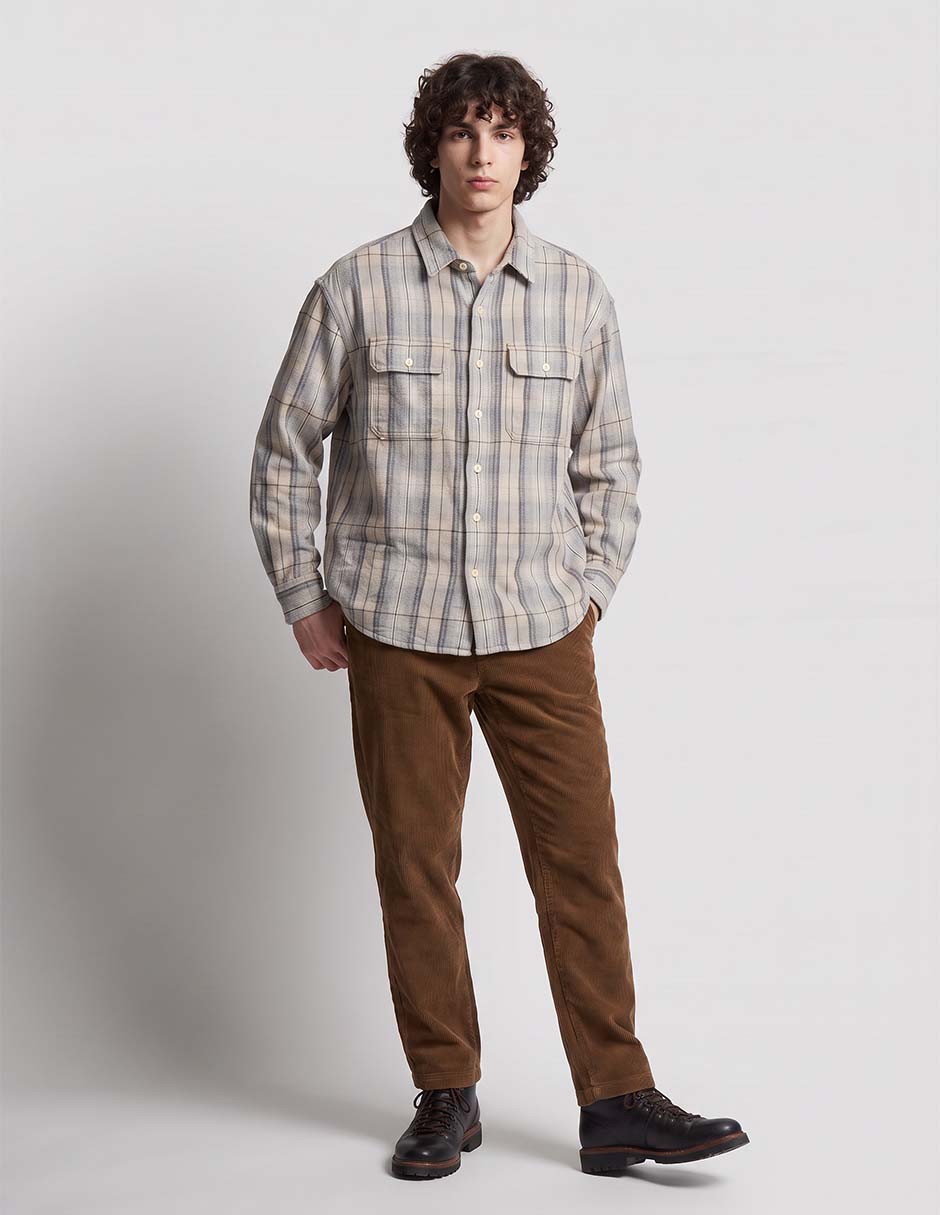 Camisa casual de algodón manga larga para hombre Camisa casual de algodón manga larga para hombre