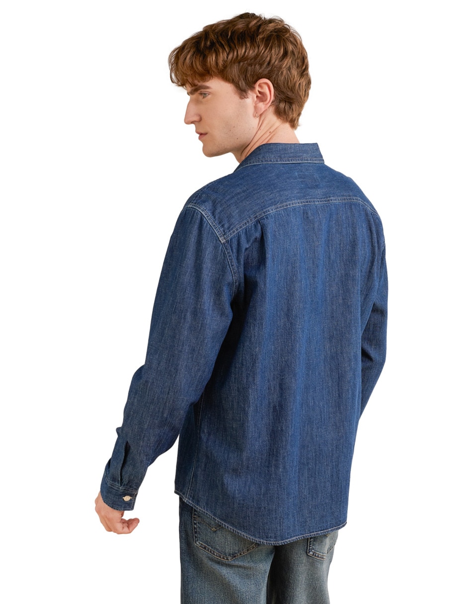 Camisa casual manga larga para hombre 2