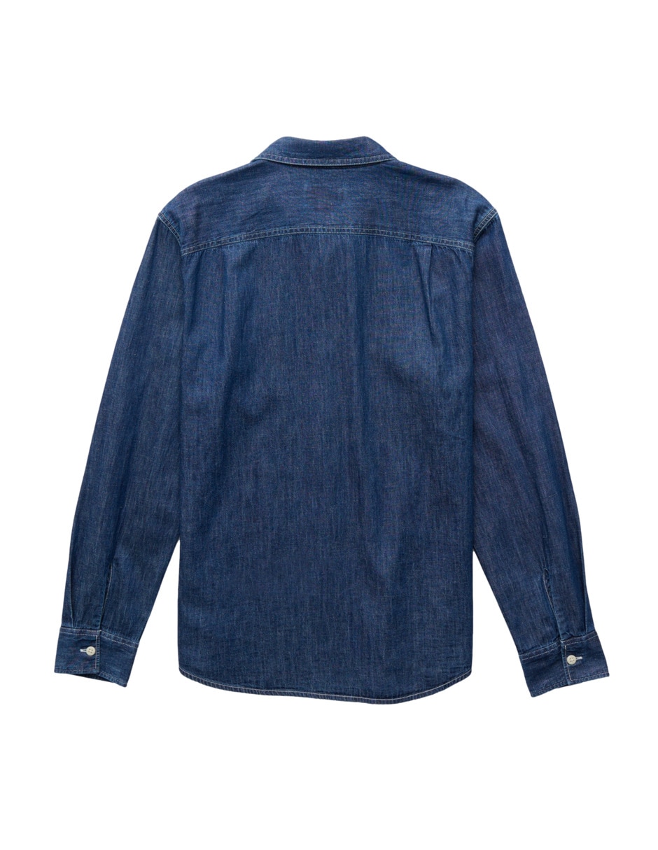 Camisa casual manga larga para hombre 4