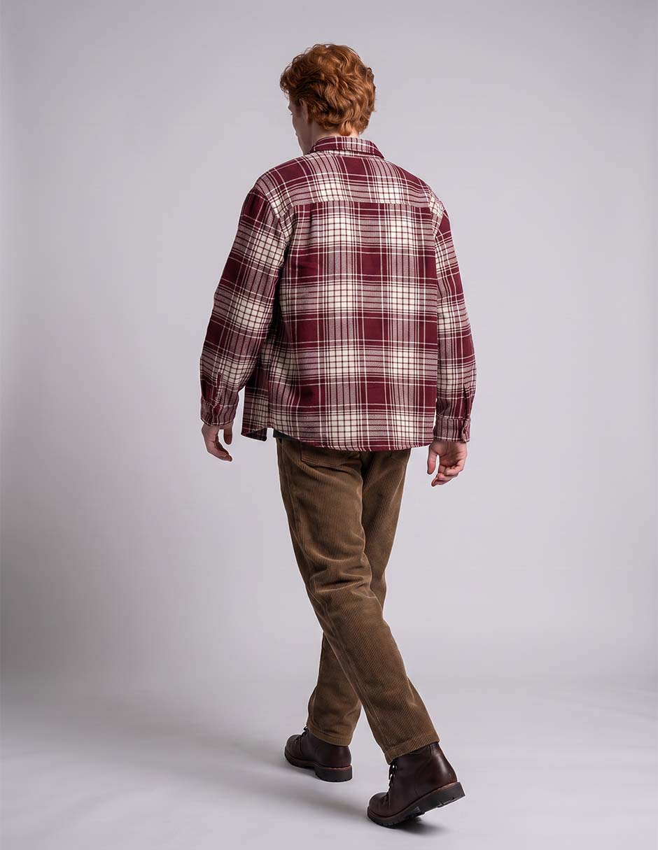 Sobrecamisa casual de algodón manga larga para hombre 4