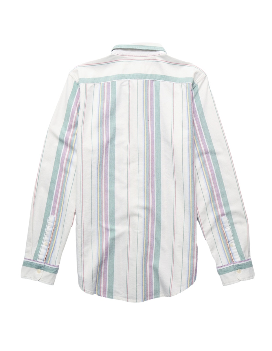 Camisa casual de algodón manga larga para hombre 4