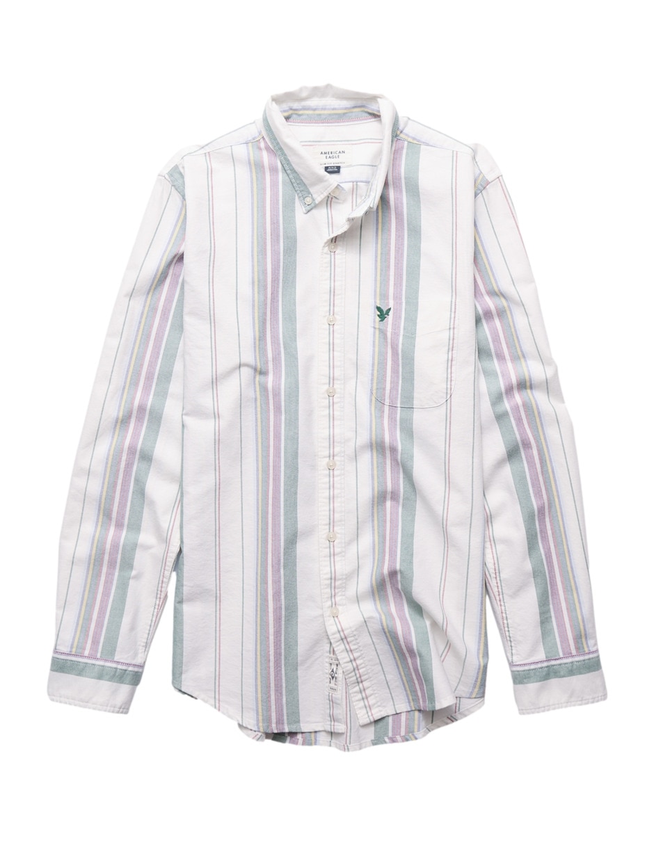 Camisa casual de algodón manga larga para hombre 2