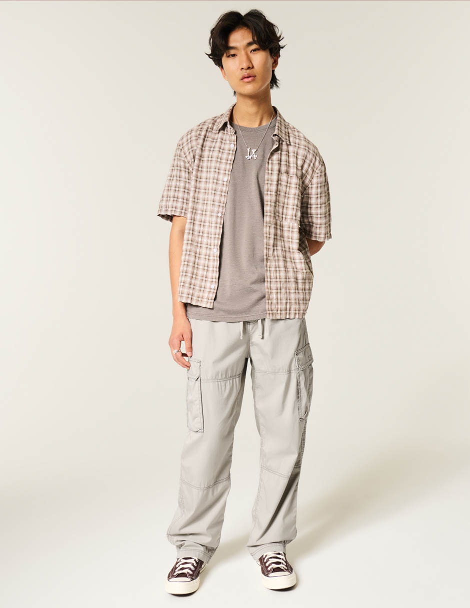 Pantalón cargo regular de algodón para hombre 4