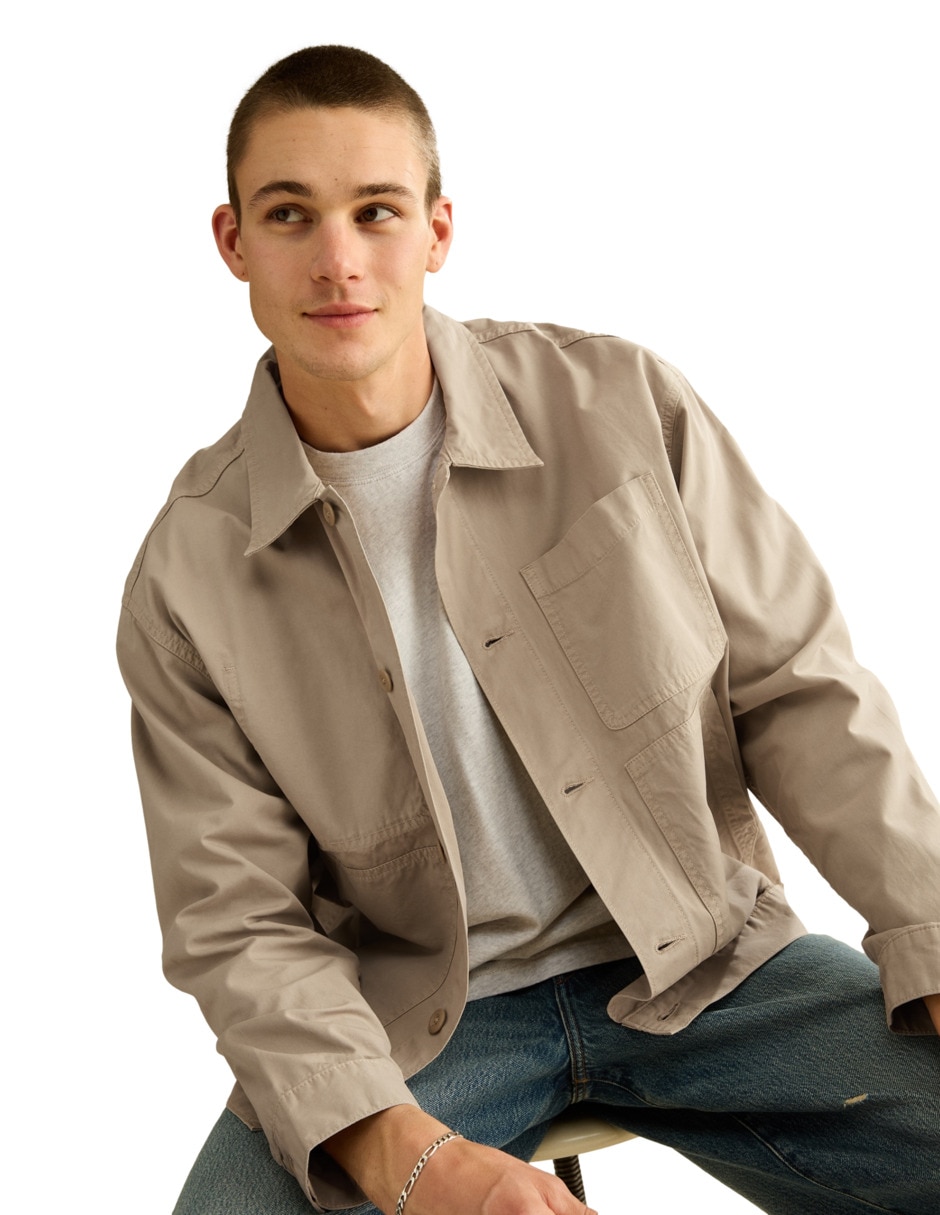 Chamarra casual american eagle de algodón para hombre
