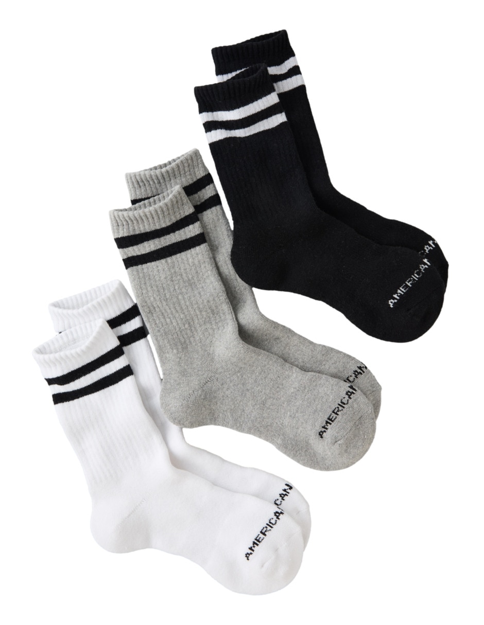 Calceta de algodón Hombre 3 pares Calceta de algodón Hombre 3 pares