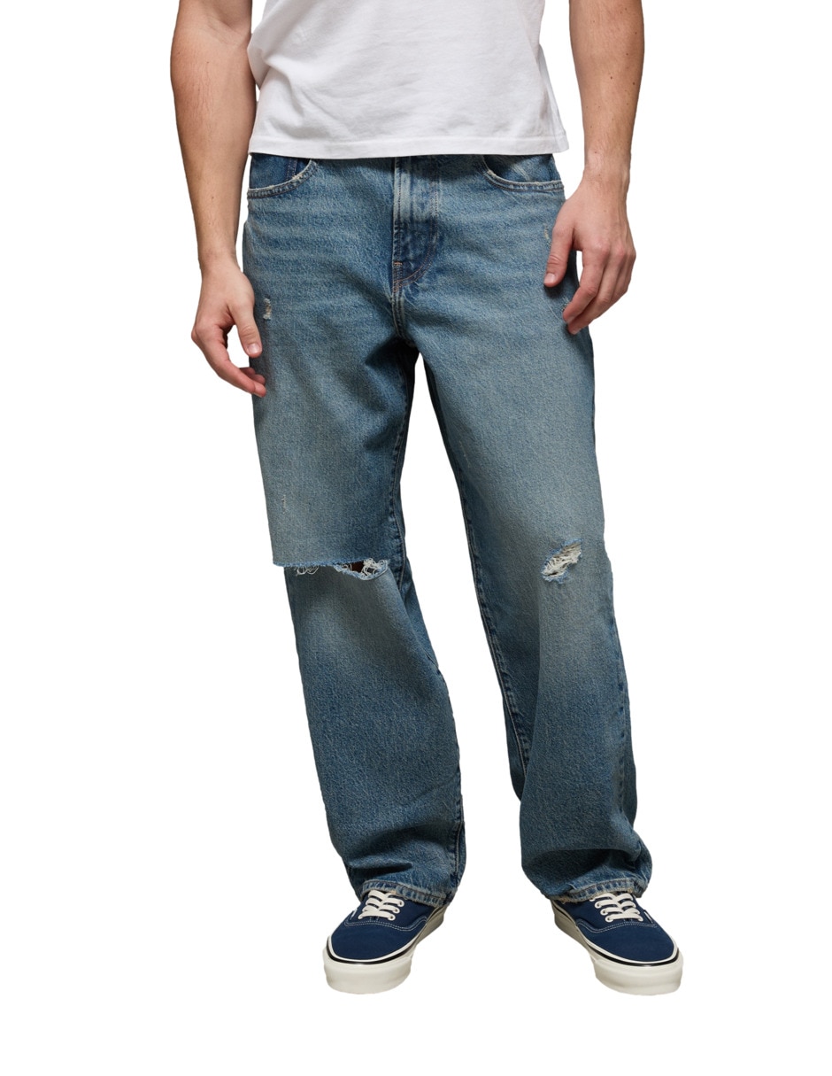 Jeans regular loose american eagle jeans ae lavado obscuro para hombre