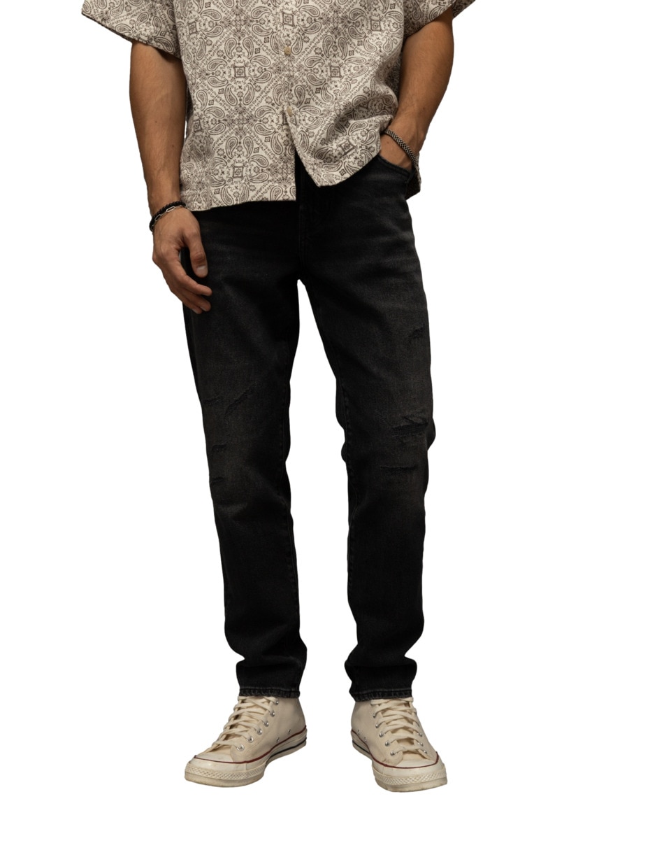 Jeans slim lavado obscuro para hombre Jeans slim lavado obscuro para hombre