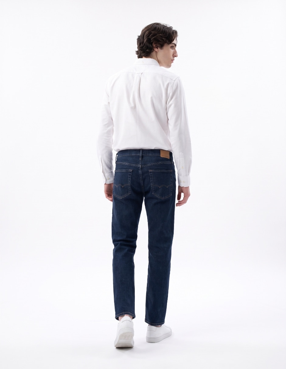 Jeans bota lavado Obscuro para hombre 2