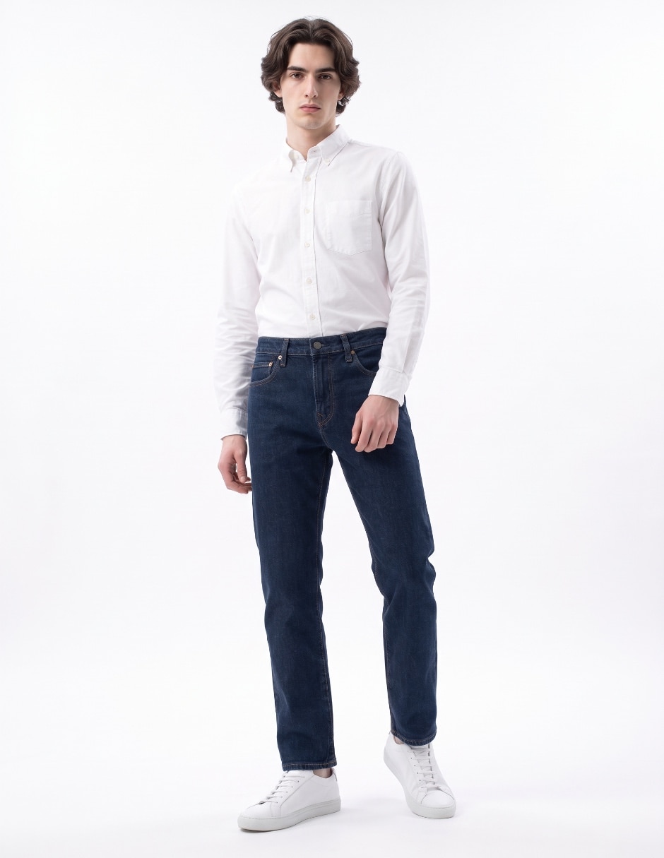 Jeans bota lavado Obscuro para hombre 3