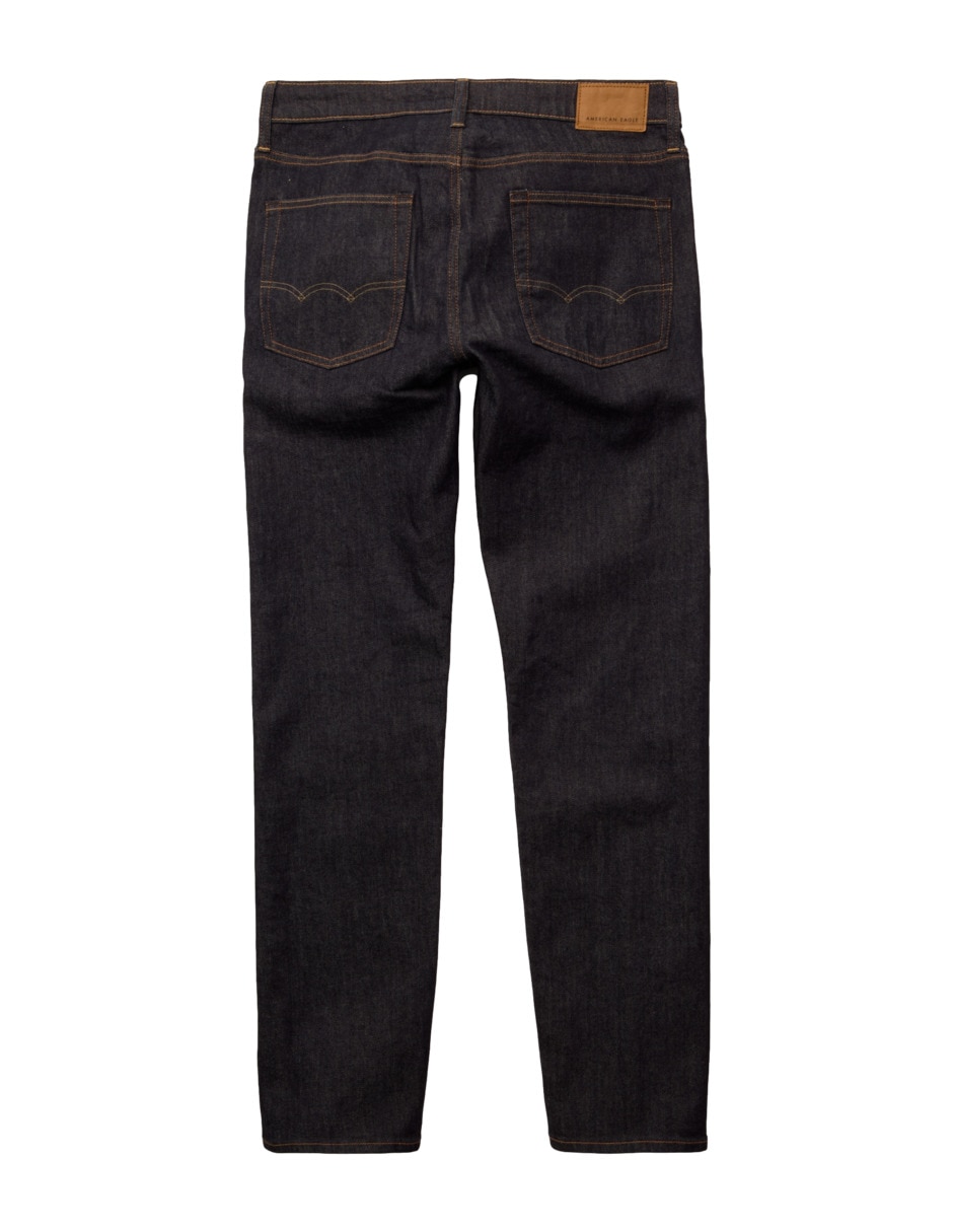 Jeans straight lavado obscuro para hombre 2