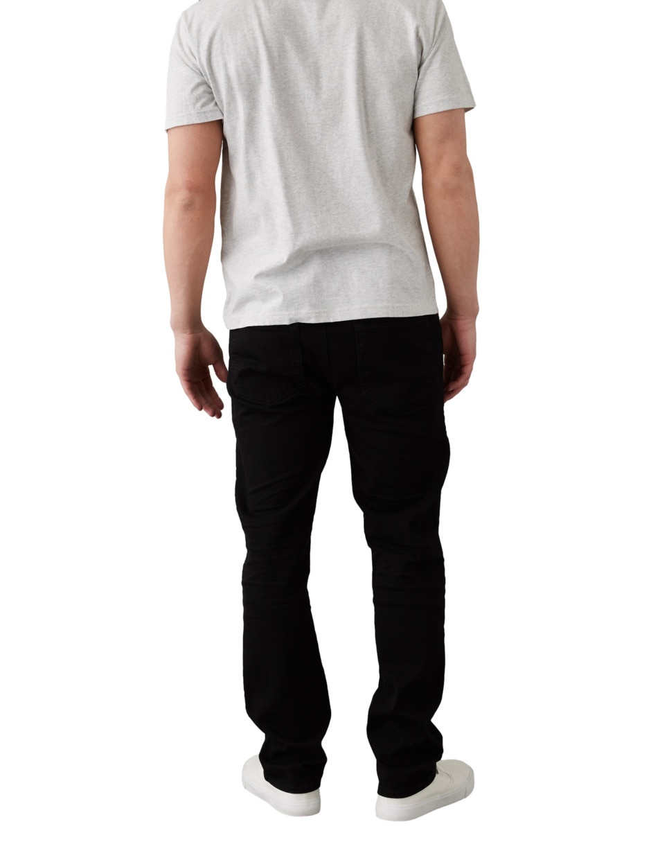 Jeans straight jeans ae lavado obscuro para hombre 4