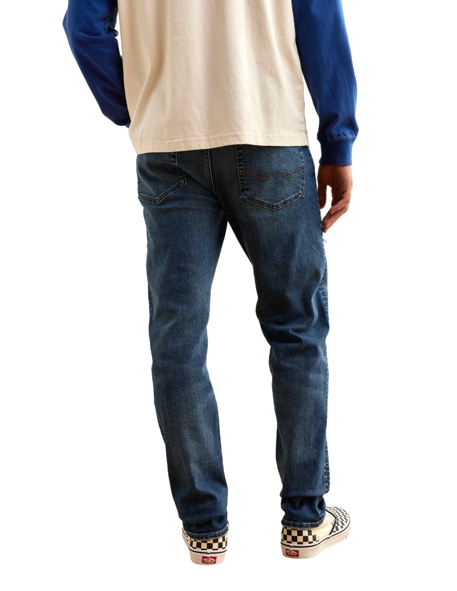 Jeans regular skinny jeans ae lavado obscuro para hombre 3