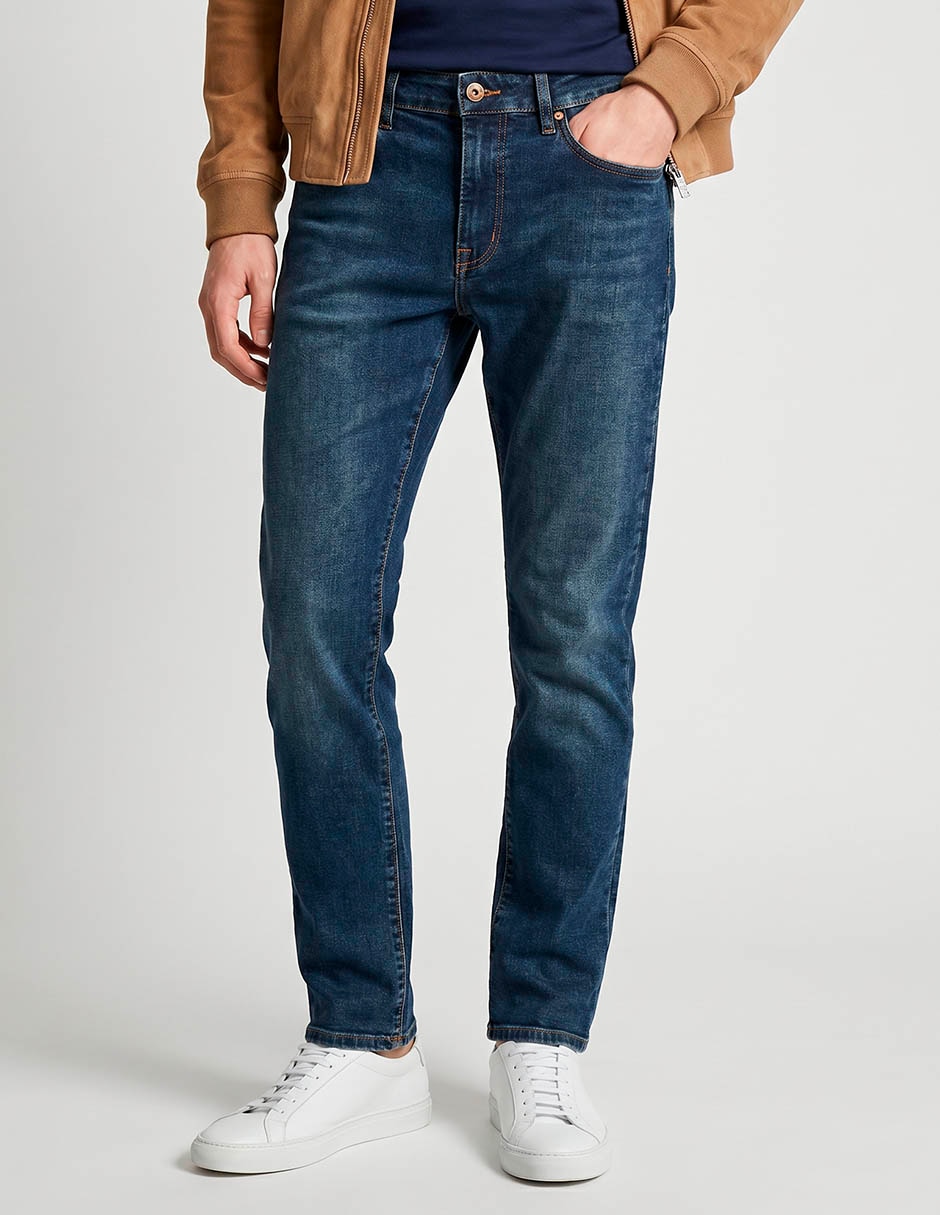 Jeans slim deslavado para hombre Jeans slim deslavado para hombre