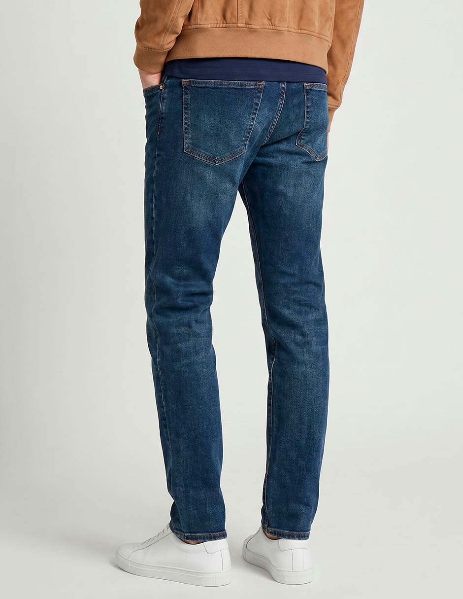 Jeans slim deslavado para hombre 2