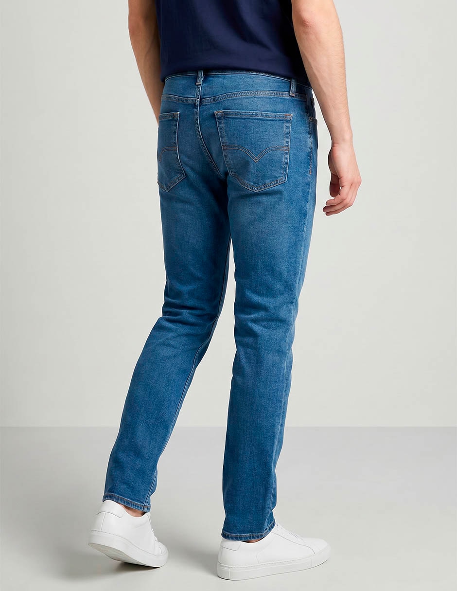 Jeans slim lavado medio para hombre 2